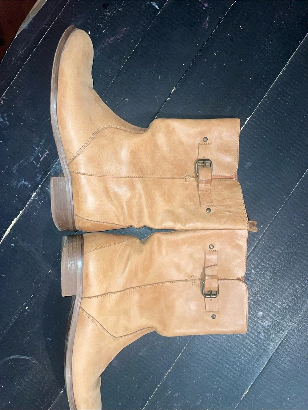 J.Crew Women’s Light Brown Mid-Calf Buckle Boots